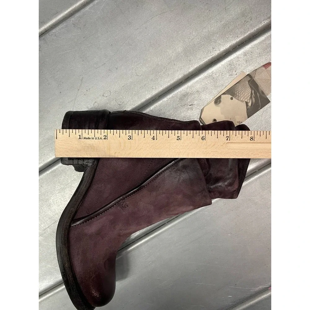 AS 98 Ibsen Ankle Boots Womens 36 US 5.5-6‎ Burgundy Leather Side Zip Casual